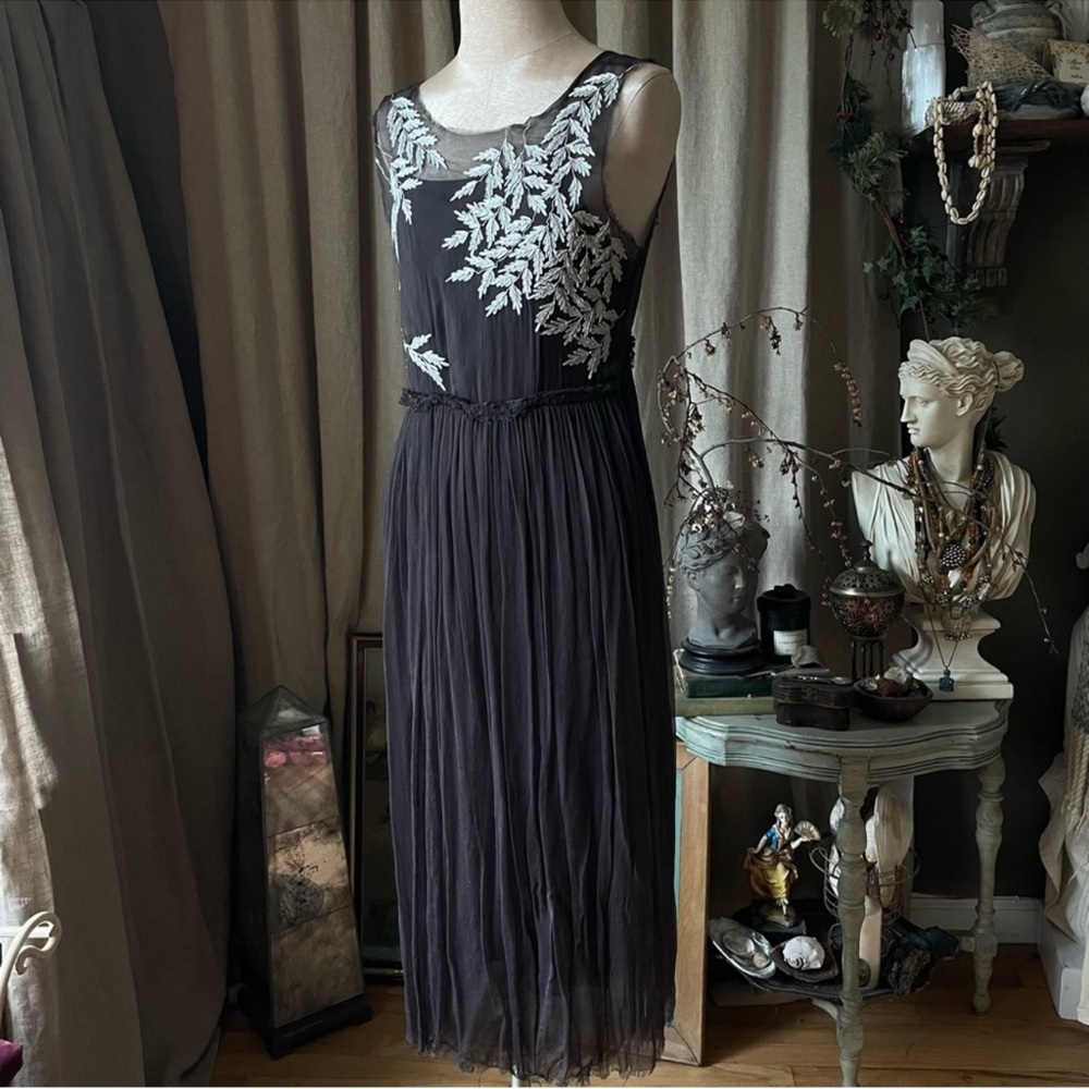 Anthropologie vintage Project Alabama Thuja Embroidered Dress small